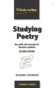 Cover of: Studying Poetry: Key Skills & Concepts for Literature Students (Studymates)