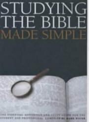 Cover of: Bible Study Made Simple by Mark Water