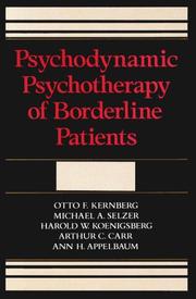 Cover of: Psychodynamic psychotherapy of borderline patients