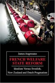 Cover of: French Welfare State Reform by James Angresano