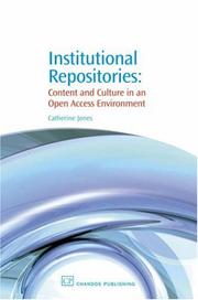 Cover of: Institutional Repositories by Catherine Jones
