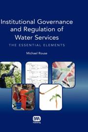 Cover of: Institutional Governance and Regulation of Water Services
