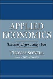 Cover of: Applied Economics: Thinking Beyond Stage One