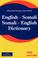 Cover of: English - Somali; Somali - English Dictionary;INGRISI SOOMAALI - SOOMAALI INGRISI  QAAMUUS