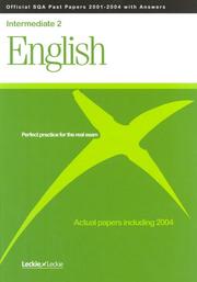 Cover of: English Intermediate 2 SQA Past Papers (Official Sqa Past Paper Int 2)