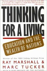 Cover of: Thinking for a Living: Education and the Wealth of Nations