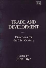 Cover of: Trade and Development: Directions for the 21st Century (In Association With Unctad)