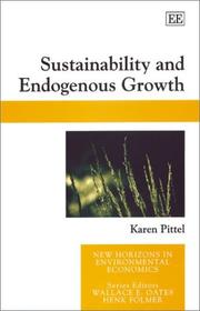 Sustainability and Endogenous Growth (New Horizons in Environmental Economics) cover