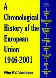 Cover of: A Chronological History of the European Union 1946-2001