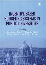 Cover of: Incentive-Based Budgeting Systems in Public Universities