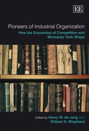 Cover of: Pioneers OF Industrial Organization by 