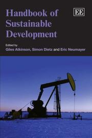 Cover of: Handbook of Sustainable Development (Elgar Original Reference) by 
