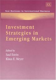 Cover of: Investment Strategies In Emerging Markets (New Horizons in International Business Series)