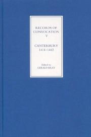 Cover of: Records of Convocation V by Gerald Bray, Gerald Bray