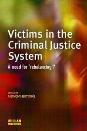 Victims in the Criminal Justice System by Anthony Bottoms