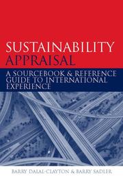 Cover of: Sustainability Appraisal: A Sourcebook and Reference Guide to International Experience