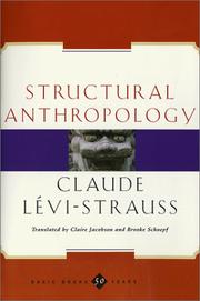 Cover of: Structural anthropology by Claude Lévi-Strauss