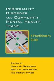 Cover of: Personality Disorder and Community Mental Health Teams: A Practitioner's Guide