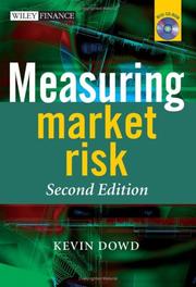 Cover of: Measuring market risk by Kevin Dowd