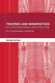 Cover of: Theories and Manifestoes of Contemporary Architecture by 