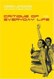 Cover of: Critique of Everyday Life, Volume 1 by Henri Lefebvre