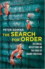 Cover of: The Search for Order: Historical Reflections on the Crisis of Grand Strategies