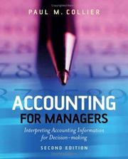 Cover of: Accounting for Managers: Interpreting Accounting Information for Decision-Making