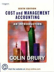 Cost and Management Accounting by Colin Drury