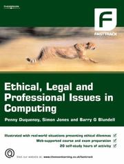 Cover of: Ethical, Legal and Professional Issues in Computing