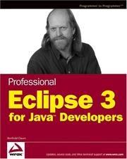 Cover of: Professional Eclipse 3 for Java developers by Berthold Daum