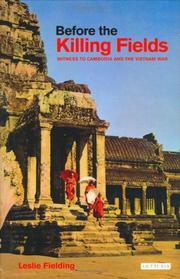 Cover of: Before the Killing Fields by Leslie Fielding