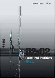 Cover of: Cultural Politics Volume 2 Issue 2 (Cultural Politics) by Douglas Kellner, John Armitage, Ryan Bishop