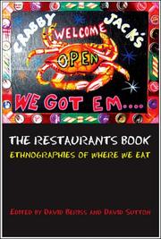Cover of: The Restaurants Book: Ethnographies of Where we Eat