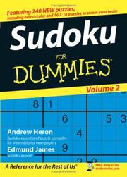 Cover of: Sudoku For Dummies (For Dummies (Sports & Hobbies)) by Andrew Heron, Edmund James
