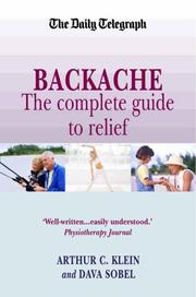 Cover of: Backache : The complete guide to relief ("Daily Telegraph" Books)