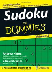 Cover of: Sudoku For Dummies (For Dummies (Sports & Hobbies)) by Andrew Heron, Edmund James