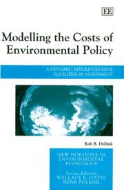 Cover of: Modelling the Costs of Environmental Policy