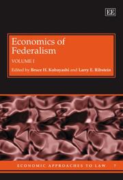 Cover of: Economics of Federalism (Economic Approaches to Law Series)
