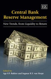 Cover of: Central Bank Reserve Management: New Trends from Liquidity to Return