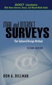 Cover of: Mail and Internet Surveys by Don A. Dillman