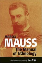Cover of: The Manual of Ethnology by Marcel Mauss