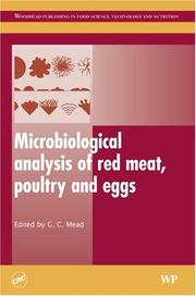 Microbiological Analysis of Red Meat, Poultry and Eggs by G. Mead