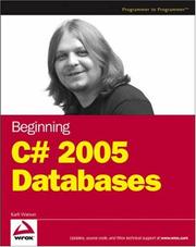 Cover of Beginning C# 2005 Databases (Programmer to Programmer)