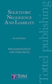 Cover of: Solicitors' Negligence