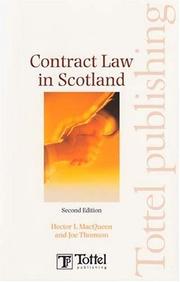 Cover of: Contract Law by Hector L. MacQueen, Joe Thomson