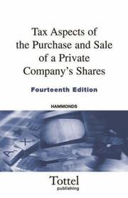 Cover of: Tax Aspects of the Purchase and Sale of a Private Company's Shares by Hammond Suddards