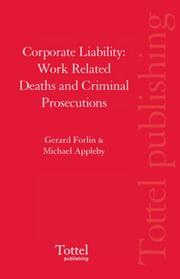 Cover of: Corporate Liability: Work Related Deaths and Criminal Prosecutions