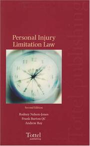 Cover of: Personal Injury Limitation Law (24th Edition)