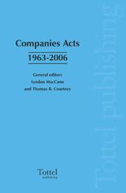 Cover of: Companies Acts 1963-2006 by 