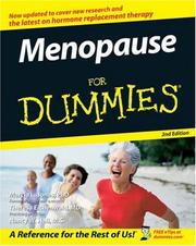Cover of: Menopause For Dummies (For Dummies (Health & Fitness)) by Marcia L., Ph.D. Jones, Theresa, M.D. Eichenwald, Nancy W. Hall